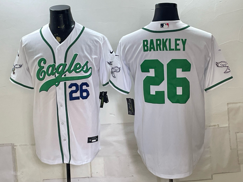 Men 2026 Philadelphia Eagles #26 Barkley white Nike Limited NFL Jersey 0828010521